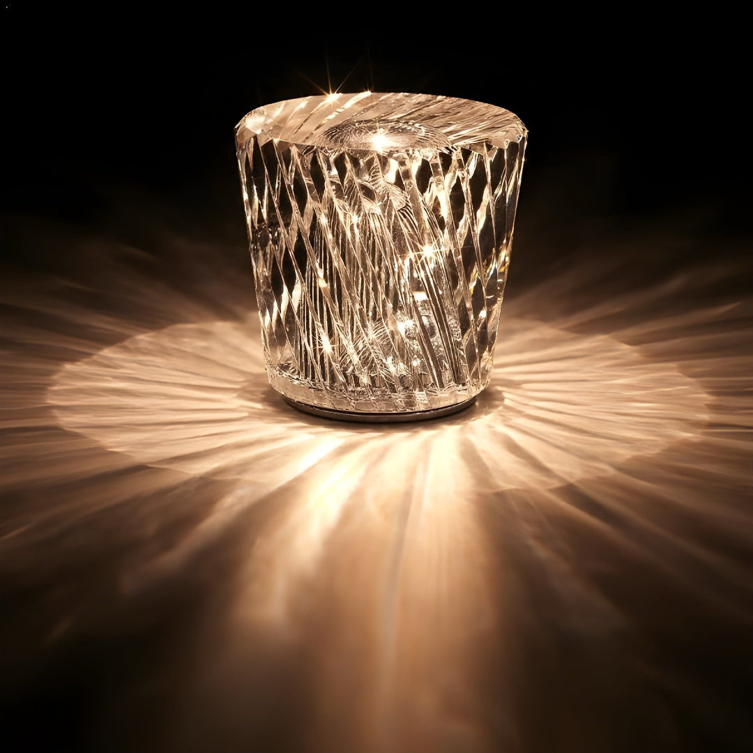 Elegant Battery Operated Crystal Table Lamp for Living Room 3