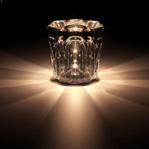 Elegant Battery Operated Crystal Table Lamp for Living Room 
