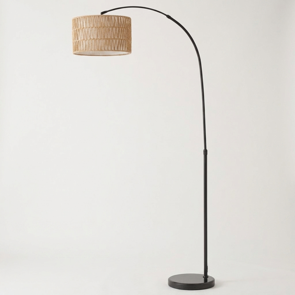 Hemp rope lamp shade texture detail